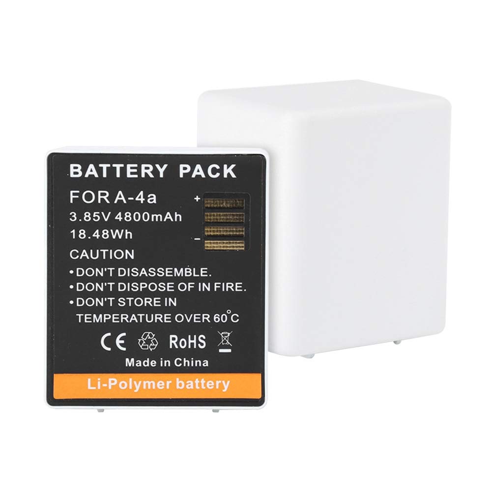 A‑4a Batteria Ricaricabile Ad Alta Capacità da 4800mAh per Videocamera Ultra/Ultra 4K, Confezione da 2, Ioni di Litio, Leggera