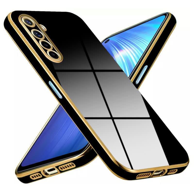 Polycarbonate Exotic Flourish Realme 6I Electroplated Chrome 6D Back Case Cover for Mobile|Camera Protection|Shock Proof|Slim Fit (Black) (B0BX3Z74GD) Amazon Price History, Amazon Price Tracker