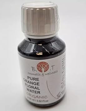 B.T. Cosmetic & Wellness Pure Orange Floral Water, Organic, 100ml, 3.52 Fl.oz