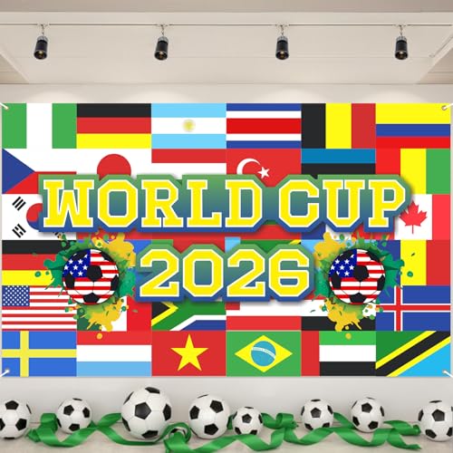 Fondo Mundial de Fútbol 43x71 pulgadas 2026 miniatura 1