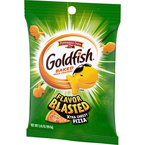 Image of Pepperidge Farm Goldfish Flavor Blasted Xplosive Pizza Crackers, 2.45 Ounce Snack Packs, 30 Count