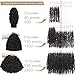 Human Crochet Hair for Black Women 16 Inch Burmese Curly Bundles Human Hair Pre-separated 40 Strands 50g Invisible Miracle Knots Feather Crochet Human Hair Extensions Natural Black 1B#