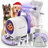 oneisall Dog Hair Vacuum & Dog Grooming Kit/Low Noise Dog Grooming Vacuum12kpa,Dog Vacuum for Shedding Grooming for Pet Hair&Home Cleaning