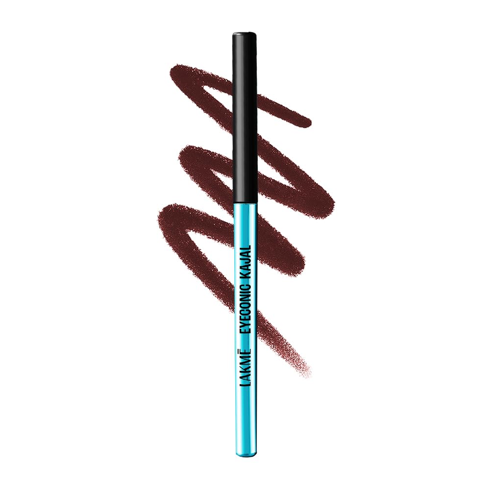 Lakme 9-5 Eyeconic Kajal, Classic Brown, Smudgeproof and Waterproof that lasts upto 24H, for 2x dark pigment, 0.35g Lakme 9-5 Eyeconic Kajal, Classic Brown, Smudgeproof and Waterproof that lasts upto 24H, for 2x dark pigment, 0.35g