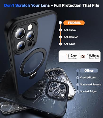 Support magnétique iPhone 12 Pro Max rotatif à 360° avec coque antichoc