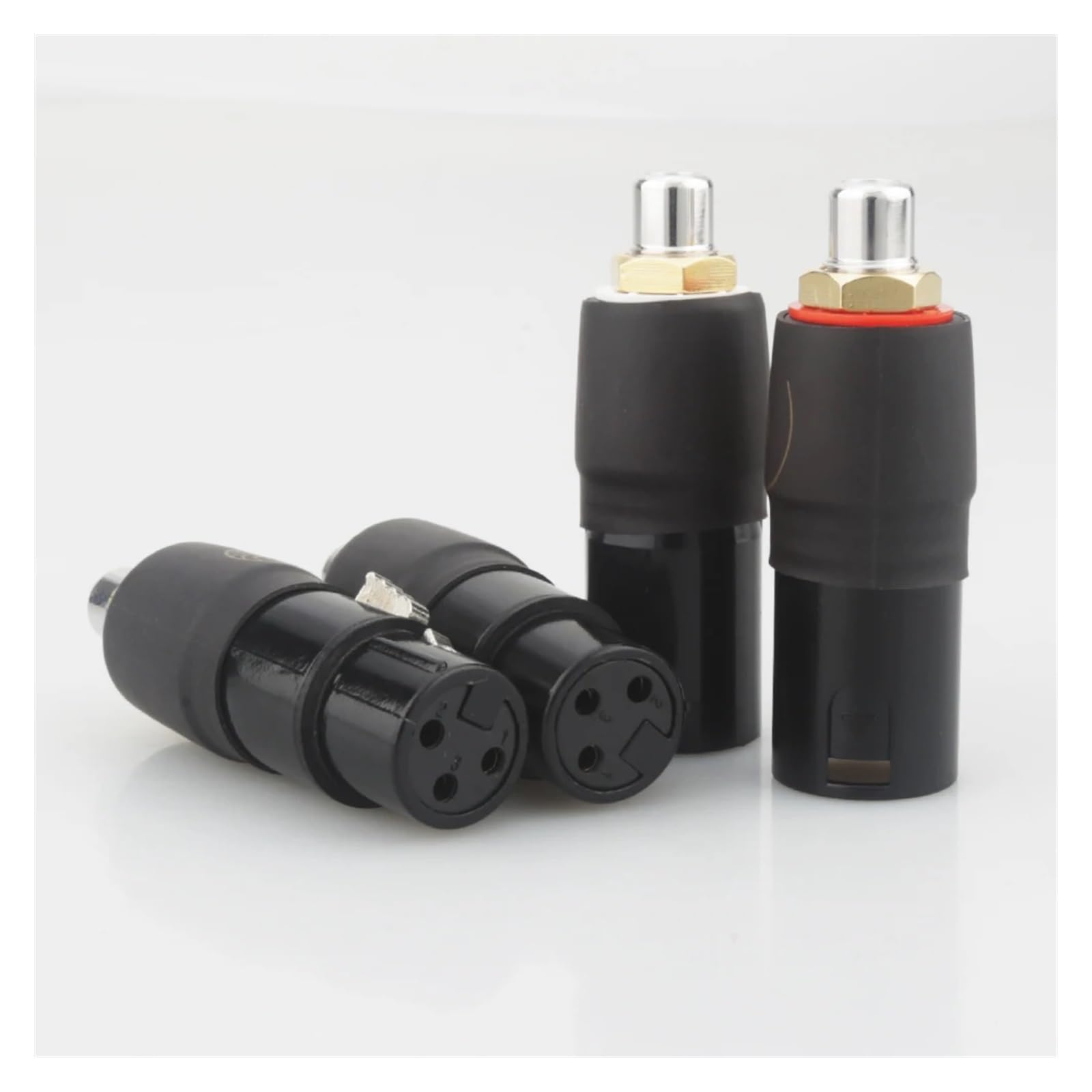 XLR 3 Pin Female/Male To RCA Audio Jack Adapter Plug Connector XLR To RCA Socket(2male 2 female)