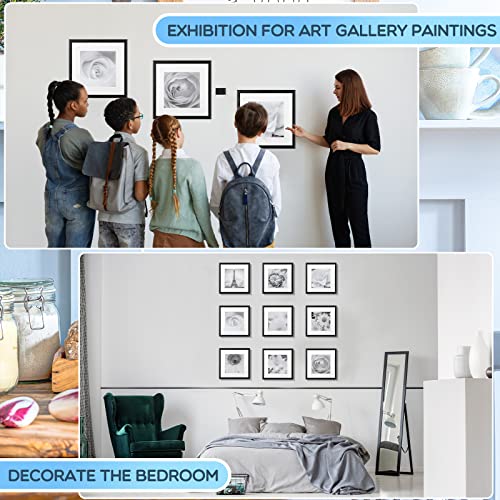 Nuenen 12 X 12 Black Picture Frame Set Of 20 Square Photo Frames With Mat Picture Frame Displays Gallery Wall Kit With Decorative Art Prints For Wall Hanging Home Decoration #TOP4