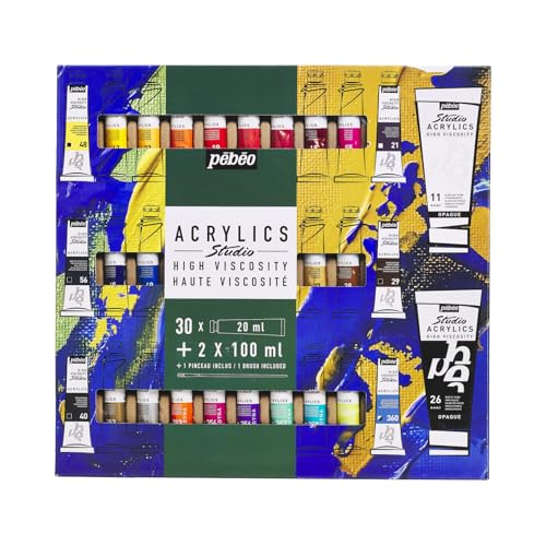 Pintura acrílica PEBEO Studio para evitar grietas en tus cuadros con relieve y texturas 2