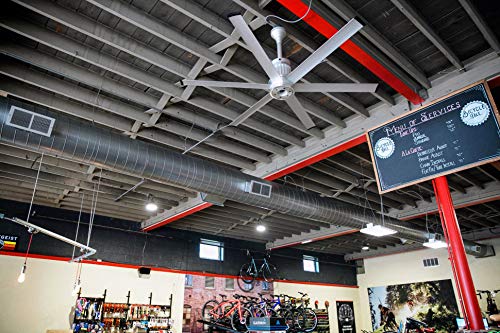 Image of Big Ass Fans i6 84 inch Smart Indoor Ceiling Fan, SenseMe Technology, High Airflow Modern Ceiling Fan, WiFi App Control, Brushed Aluminum