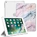 Produktbild Fintie Hülle für iPad 9.7 Zoll 2018/2017 - Ultradünn Schutzhülle mit transparenter Rückseite Abdeckung Cover mit Auto Schlaf/Wach für 9.7" iPad 6. Generation / 5. Generation, Marmor Rosa