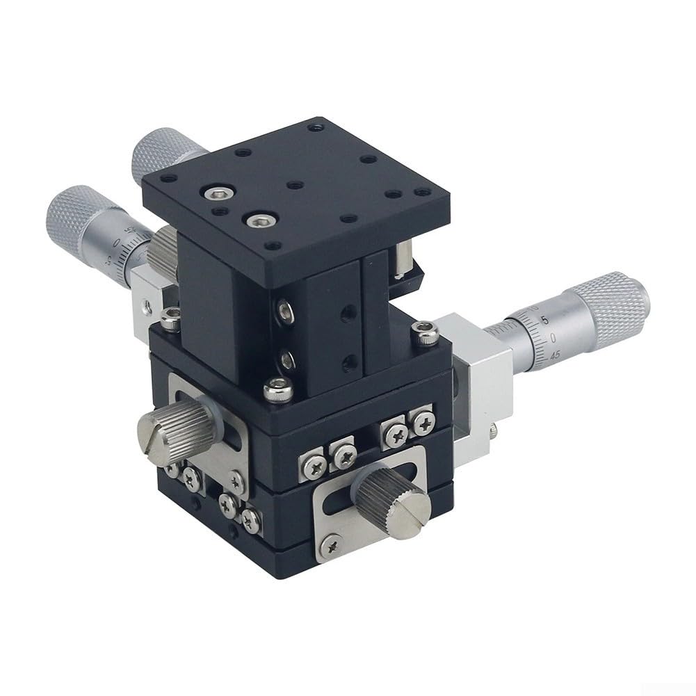 Mesa deslizante lineal manual de 40 x 40 mm, riel de tornillo transversal para microscopios, equipo de prueba, plataforma de desplazamiento