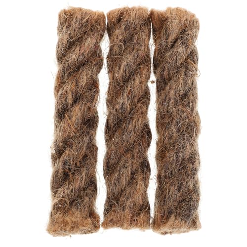 GOOHOCHY 3pcs Survival Fire Rope Kit Portable Jute Rope for Ignition Versatile Camping Tool for Tying and Securing for Hiking and Barbecues