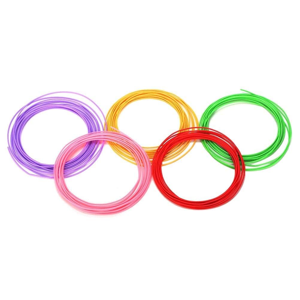 3IDEA 3D Pen Printer Filament - 5 Colors 1.75mm PLA Refills Pack - Each Color 5M Length - High-Precision Diameter Linear - DIY 3D Artist Supply Accessories for Creative Hobbies-image-36