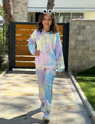 Image of Arshiner 2 Pieces Girls Outfits Fall Sweatsuits Sweatshirts and Sweatpants