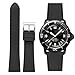 Produktbild Stanchev Armband für Blancpain Swatch, universelles 22 mm breites Band, weich, wasserdicht, Ersatzband für Blancpain X Swatch Fifty Fathoms, für Damen und Herren (22mm, Schwarz)
