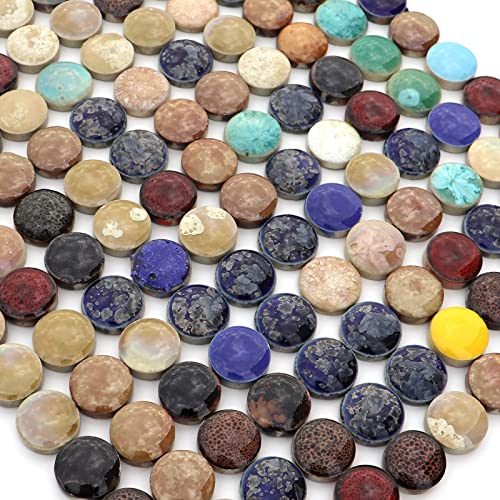 Litmind 1.1Lb Round Ceramic Mosaic Tiles For Crafts, Assorted Colors And Patterns Porcelain Tiles, Ideal For Crafts, Mosaic Art Projects & Home Decor #TOP1