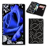 Strass Book Style Flip Handy Tasche Case Schutz Hülle Foto Schale Motiv Etui für Mobistel Cynus F7 - Flip SU5 Design3