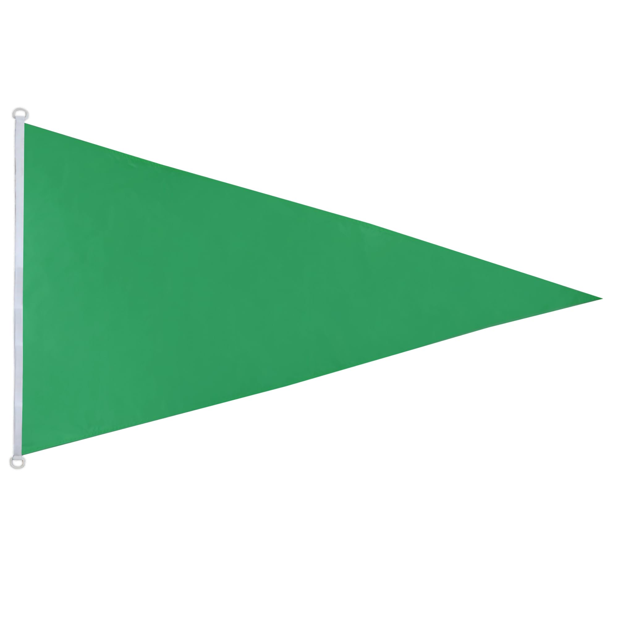 Drapeau plage vert triangle 150x90 cm pour pavillon extérieur