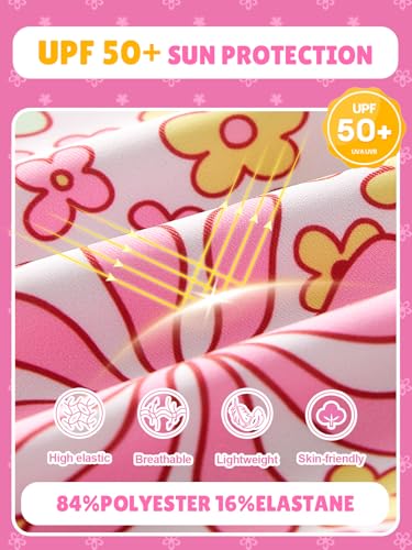 Image of Angel season Girls Swimsuits Kids Bathing Suit One Piece Swimwear with UPF 50+ Cute