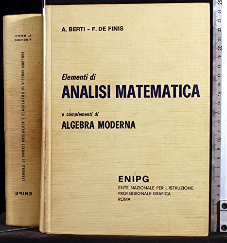 Berti Elementi di analisi matematica e algebra
