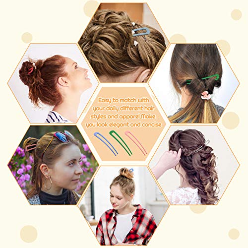 image for Chuangdi 8 Pieces French U-shaped Hair Pins Hair Stick U-shaped Hair F