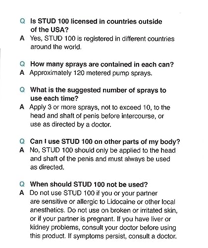 stud 100 male genital desensitizer spray 716- fl ounce box