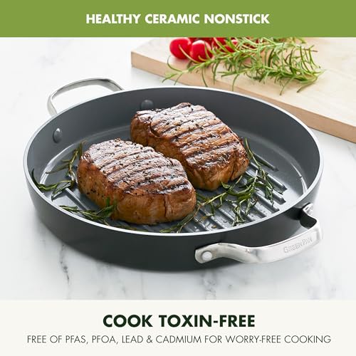 Greenpanvalenciaprohardanodizedhealthyceramicnonstick11grillpanpfasfreeinductiondishwashersafeovensafegray  Urban Country Home Decor Greenpan valencia pro hard anodized healthy ceramic nonstick 11 grill pan pfas free induction dishwasher safe oven safe gray  urban country home decor
