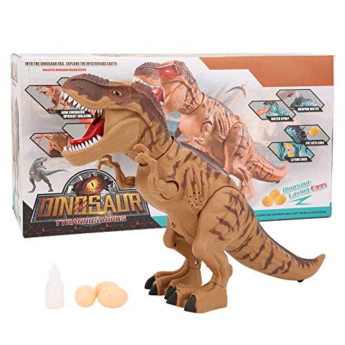 Bonbela Juguete de dinosaurio de dinosaurio Figuras de dinosaurio Juguetes Figuras eléctricas Música Inteligente Aerosol Ligero Modelo Animal Novedad Juguete de Regalo (Spray Huevo Dinosaurio (Marrón