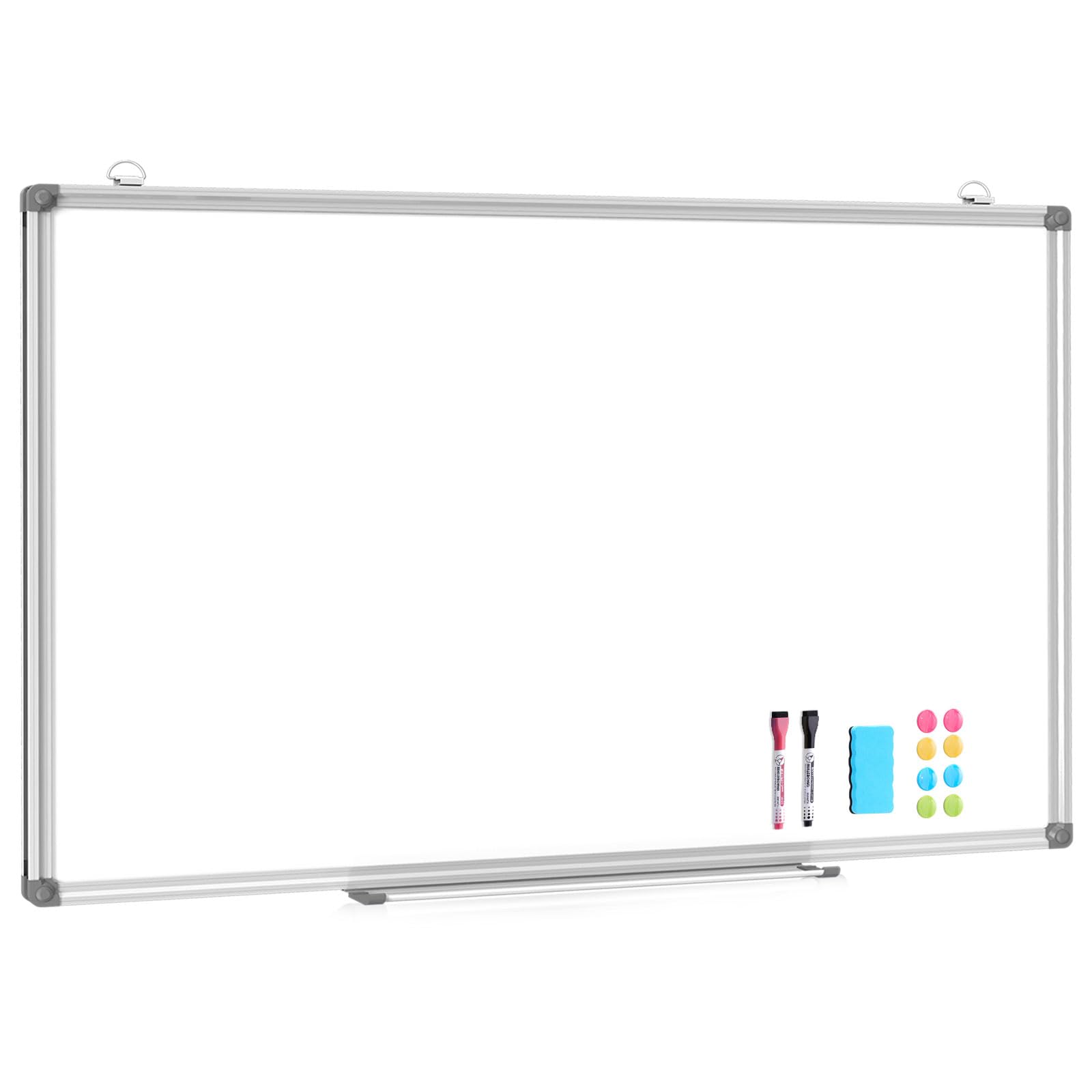 DOLLAR BOSS Magnetic Whiteboard 100 X 180 cm Large Whiteboard Dry Erase Large White Board for Walls, Big White Board with Pen Tray, Aluminium Trim and Writing Board for School, Home and Office — image 1