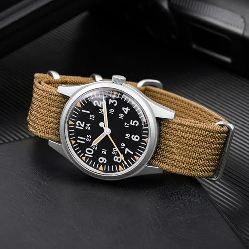 Image of TACTICAL FROG Nylon Watch Band 18mm 19 mm 20mm 22 mm 24 mm, Waterproof Military Watch Straps Replacement for Men Women, With Stainless Steel Buckle