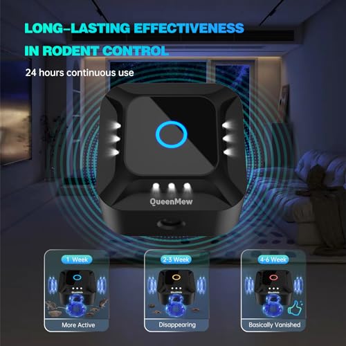 Mäuseabwehr Ultraschall Mäusevertreiber 360° Mäuseschreck Frequenz Regelbar Mäuse Abwehr Steckbar Schädlingsabwehr Rattenabwehr Innen Rattenabschreckung mit LED Stroboskoplicht Nagetierbekämpfung