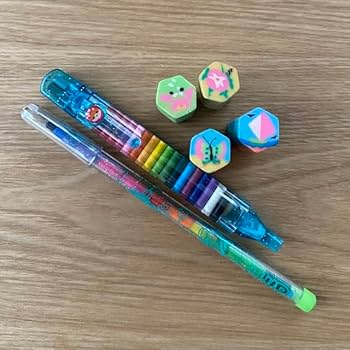 Amazon.co.jp: 消しゴム ロケット色えんぴつ 昭和レトロ 文具