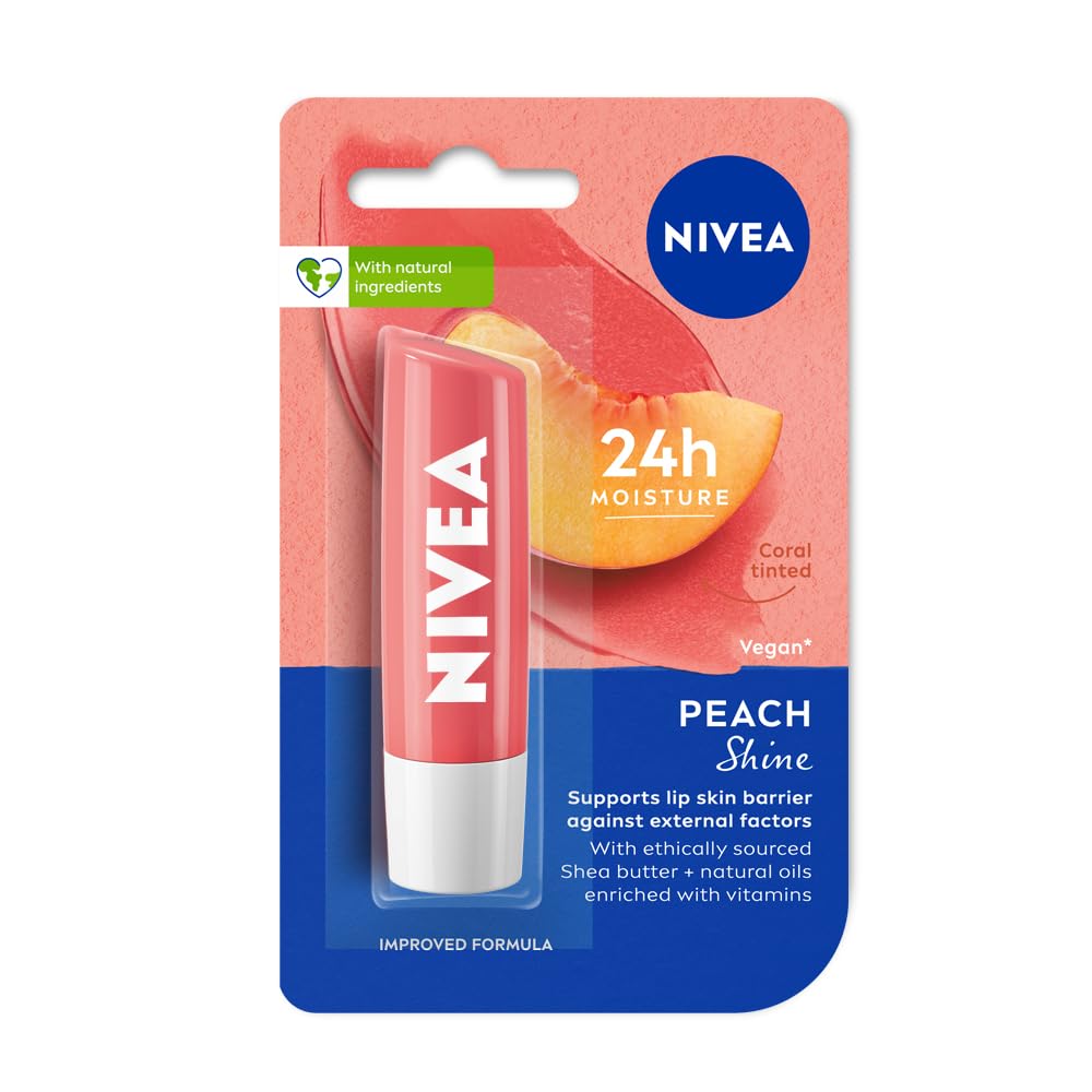 NIVEA Peach Shine Pflegende Lippenstift, 4,8g – Ansicht 2