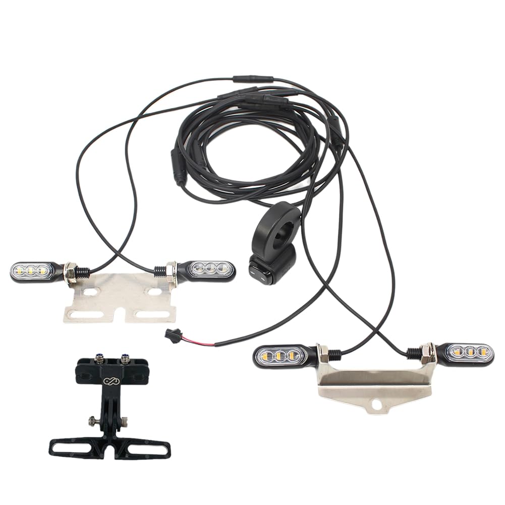 Kierunkowskazy do rowerów elektrycznych, V04, 12 V, wodoszczelny kabel, LED, migające, V04-12 V