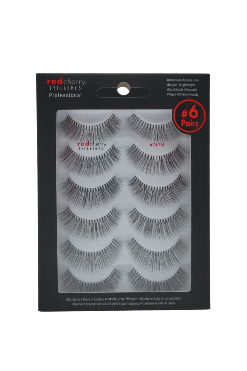 Red Cherry #747M Strip False Eyelashes (6 Pairs)