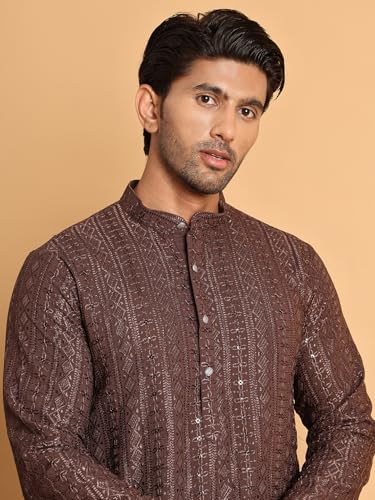 Image of Jompers Embroidered Straight Kurtas for Men
