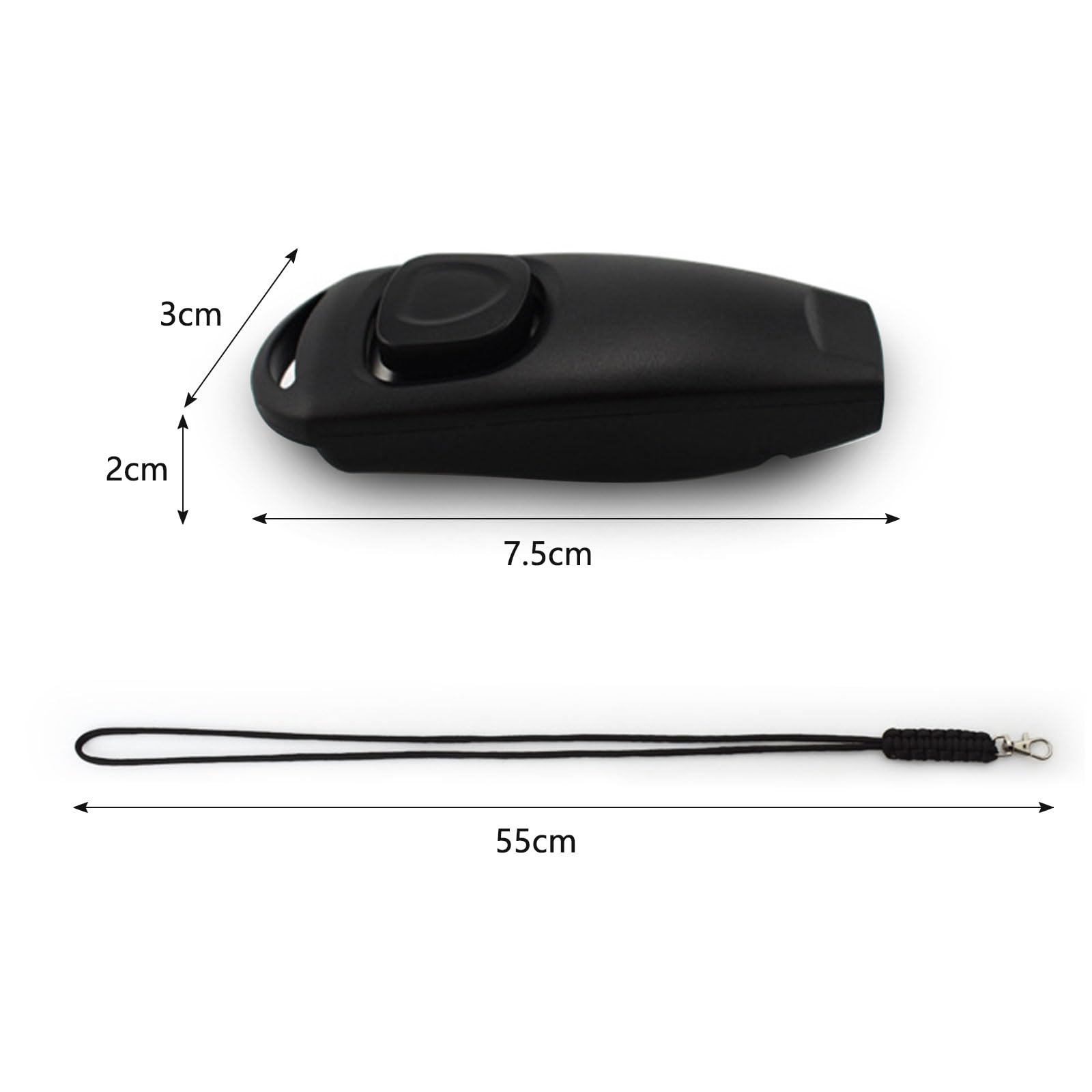 GIONAR 2Pcs Sifflet Chien Rappel, Sifflet Ultrason Chien, Double Mode 2 en 1 (clic et Souffle),- Plastique ABS et Anche en Acier Inoxydable, Sifflet pour Chien avec Cordon (Rouge et Noir)