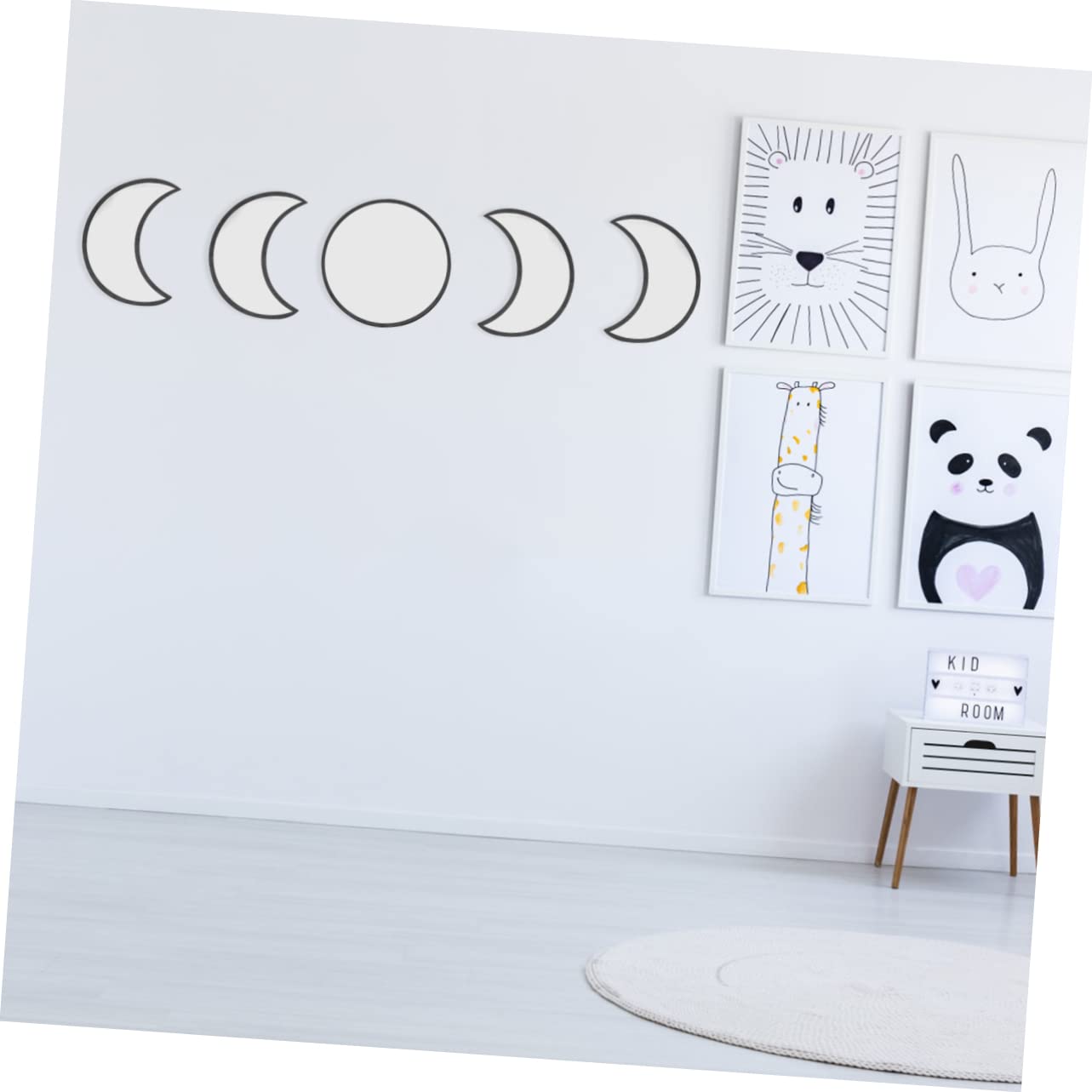 ABOOFAN Böhmischer Mondphasenspiegel 1 Satz Acryl Selbstklebend Wanddeko