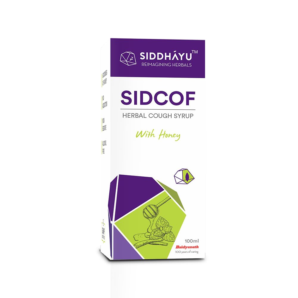 SiddhayuSidcof Herbal Alcohol-Free Cough Syrup with Honey 100 ml