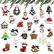Naler 24-teilig Weihnachtsanhänger Christbaum Deko Weihnachtsbaumschmuck für Adventkalender, aus Harz