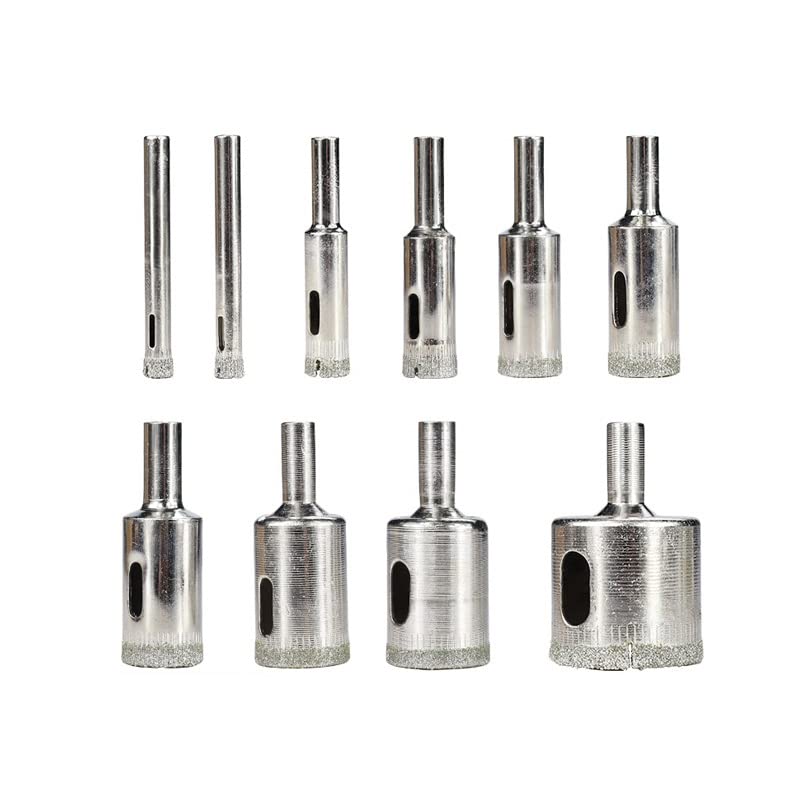 NUSHKI set 10 brocas diamantadas 6mm-30mm para vidrio miniatura 1
