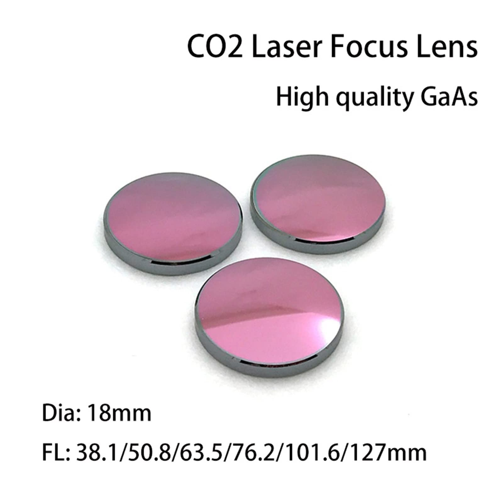 18mm CO2 Laser Optical Glass Lens GaAs Lens for CO2 Laser Cutting Engraving Machine(50.8mm)