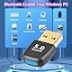 Bluetooth Adapter 5.4 für PC, USB Bluetooth Dongle, EDR Bluetooth Wireless Senderempfänger für Laptop, PC, Headset Tastatur Maus Bluetooth Stereo Kompatibel Windows 11/10/8.1/7 (BT5.4)