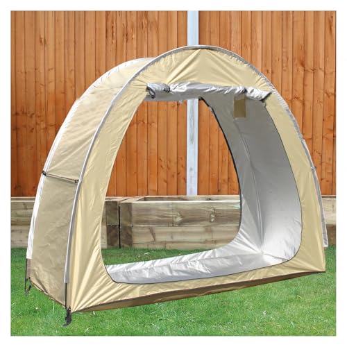 ZGYOZMNG Cobertizo pequeño para Guardar Bicicletas, 2 Unidades, empalmable, para Exteriores, con Tela Oxford 210D PU4000, Impermeable, de plástico, Color Azul y Amarillo.