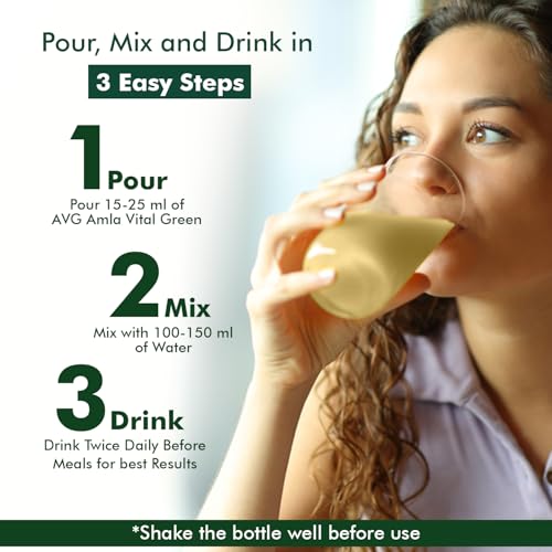 Image of AVG Amla Vital Green Juice with Tulsi & Green Cardamom 100ml | Rich in Vitamin C | Immunity Booster | Supports Digestive Health | Natural Detox Drink