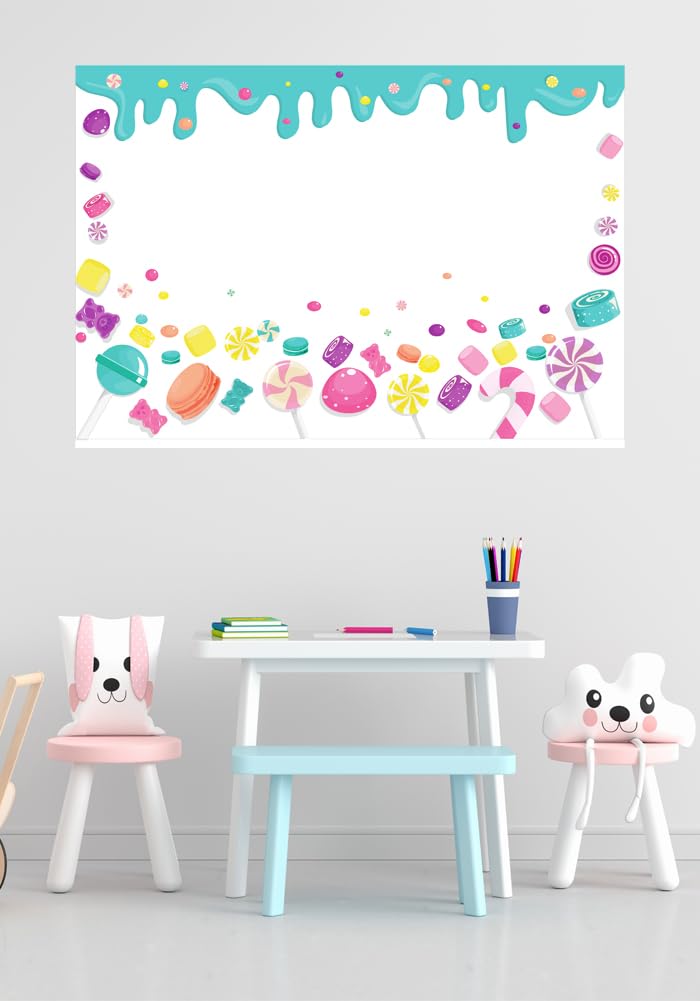 Candy Land Theme Whiteboard Wall Sticker with Marker|Candyland Theme Birthday Return Gifts-image-13