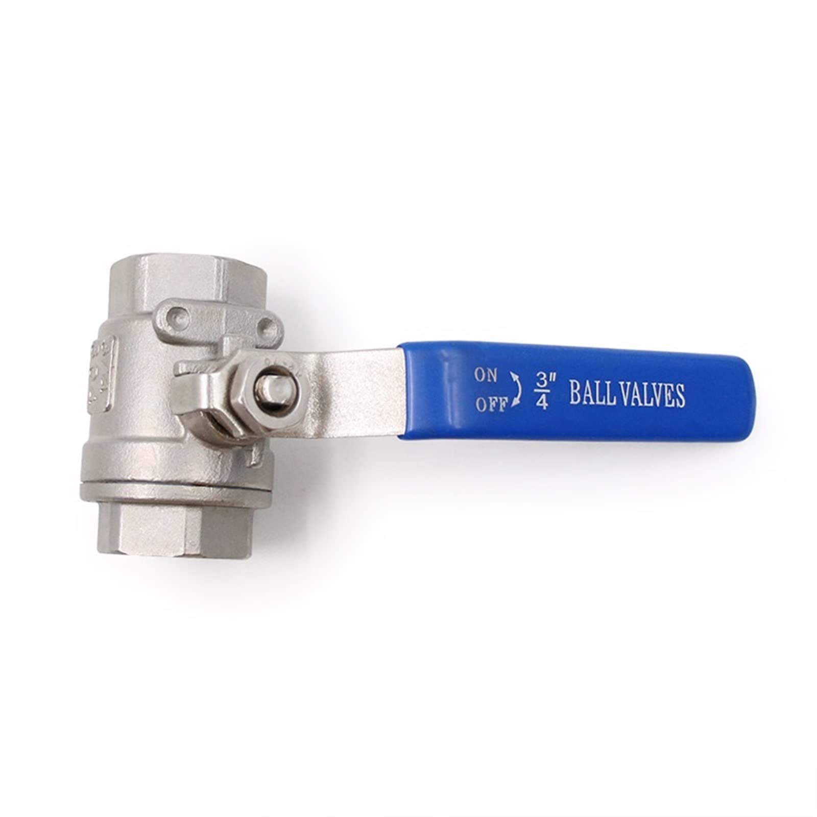 Valvola a sfera a passaggio pieno in acciaio inossidabile SS304 2P femmina da 1/4" 3/8" 1/2" 3/4" 1" 1-1/4" 1-1/2" con maniglia in vinile Valvole filettate(3/4 inch)