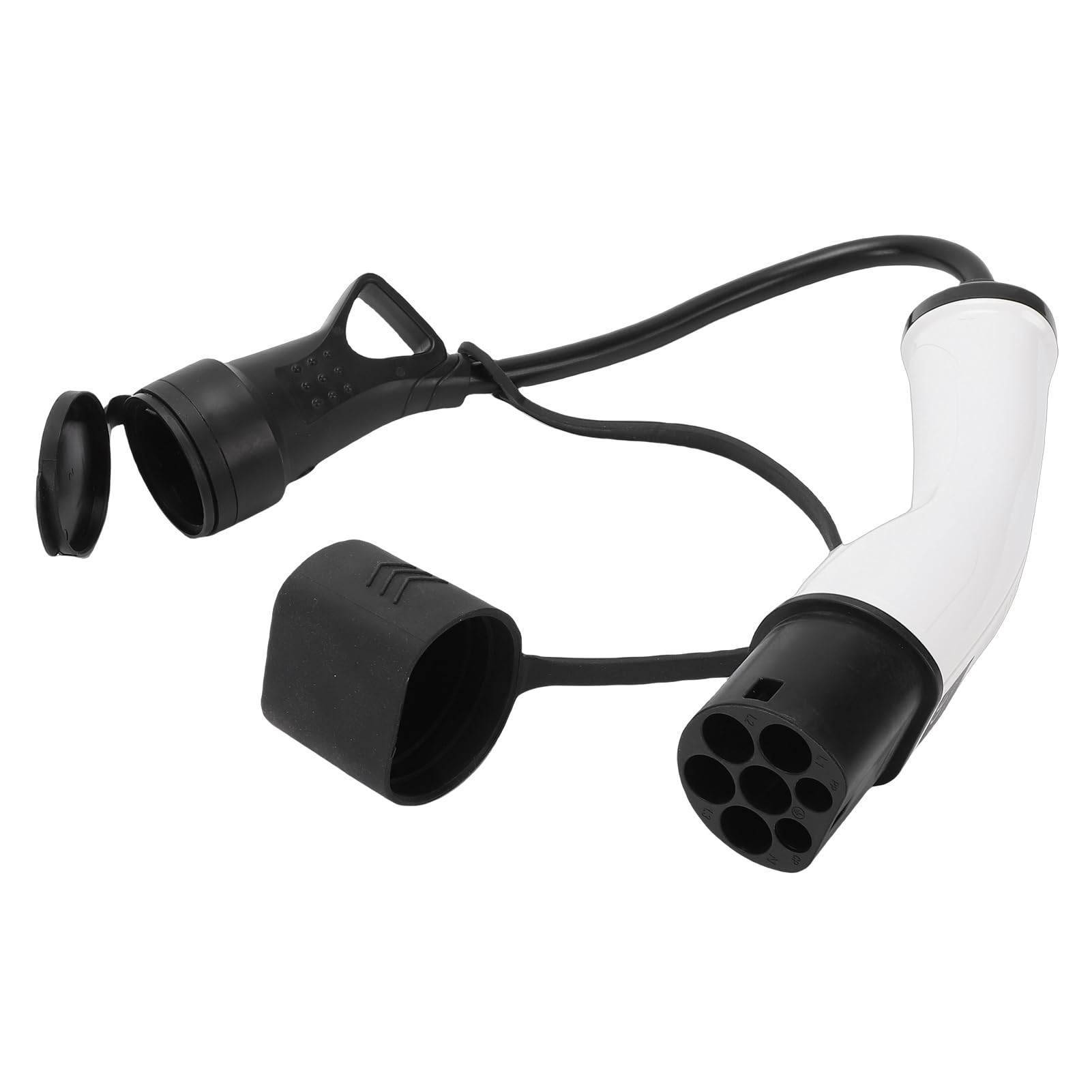 Adapter Typu 2 Do EV PC Nylonowy Konwerter ładowania 16A 3,3 KW IP54 Przenośna Wtyczka Wyładowcza EV Do Złącza Typu 2 Garaż Domowy Użytku w Podróży