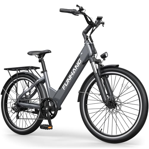 Funhang Electric Bike for Adults, 1000W Peak Ebike, 50Miles 21.7MPH Step Thru...