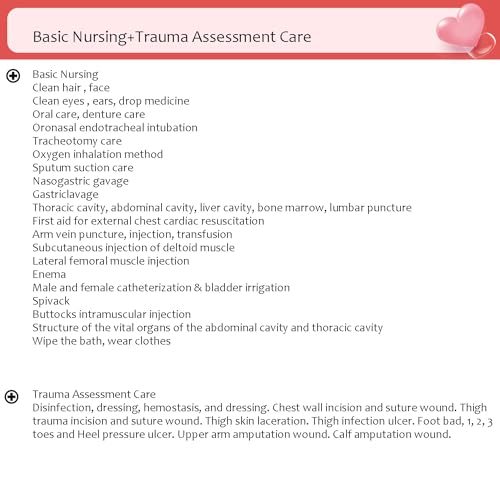 Image of Medical Nursing Manikin Training Trauma Patient Care Manikin Model Wound Care Human Educational Models Demonstration Manikin with 25 Modules